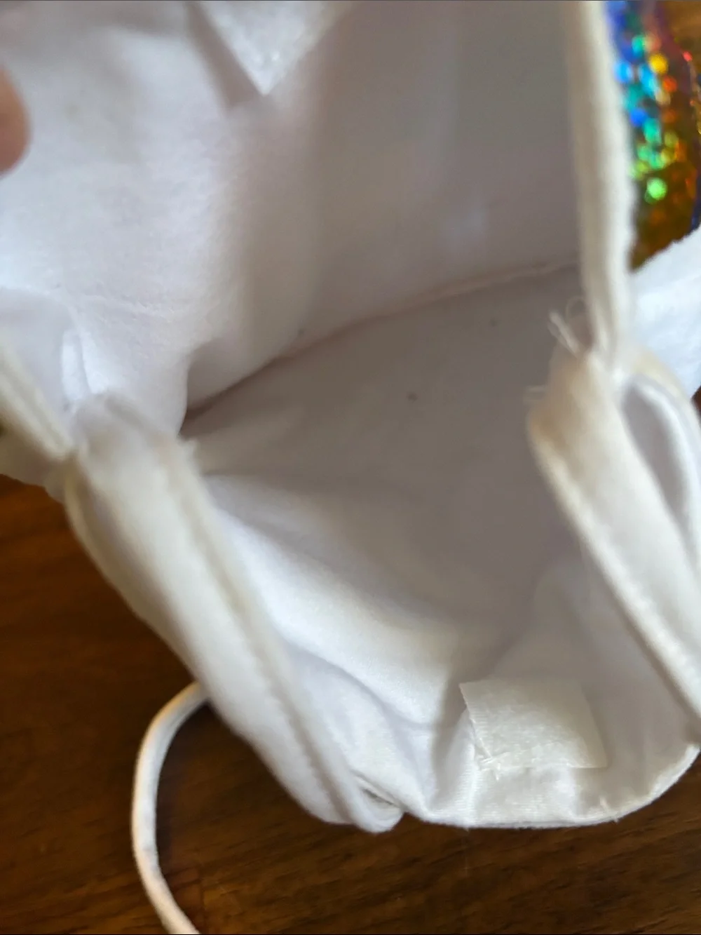 Kids Rainbow Unicorn Sequin Crossbody Bag - White Strap